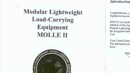 MOLLE II Care And Use Manual