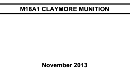 M8A1 Claymore Munition TC 3-22.23