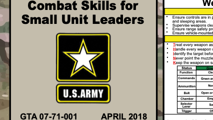 Combat Skills For Small Unit Leaders GTA 07-71-001